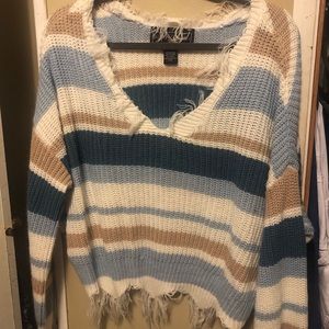 Distressed sweater